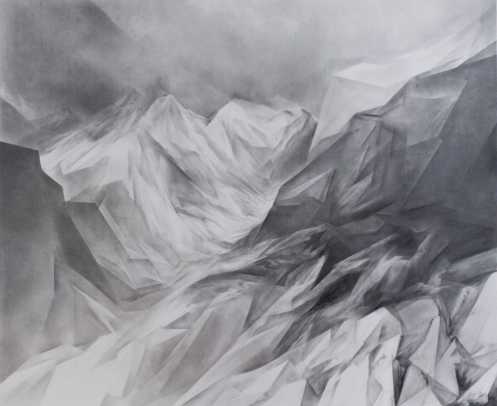 Angélique Lecaille, Ars 1, 2013, mine de plomb sur papier, 114 x 139 cm.