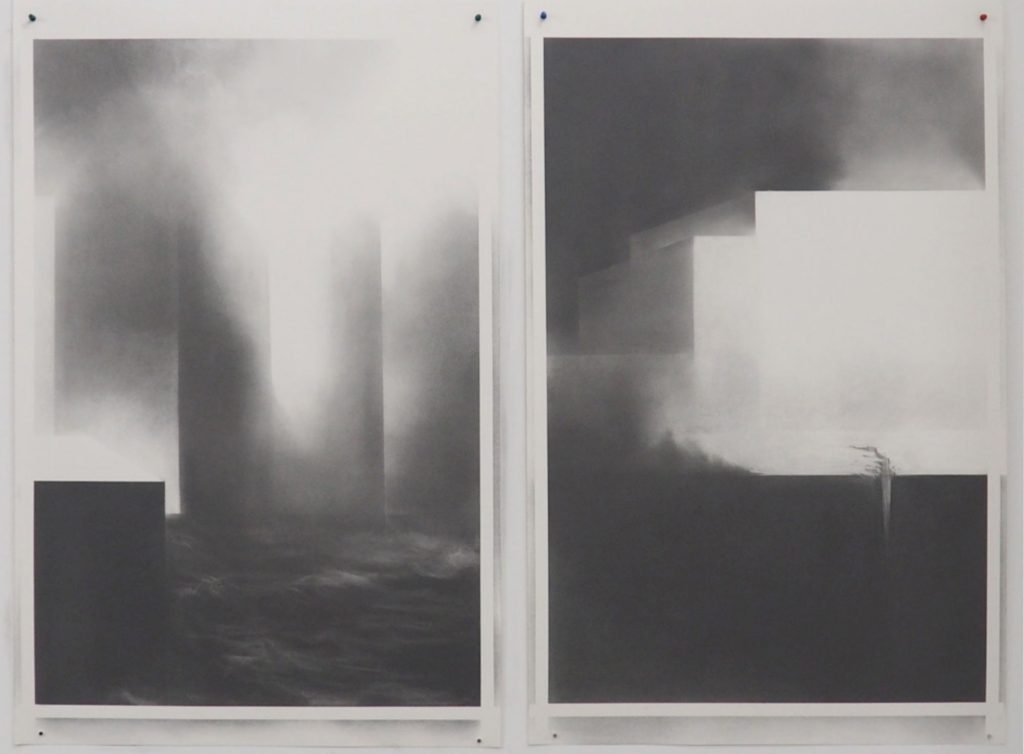 Angélique Lecaille, Jara III et IV, dessin au graphite, 2019