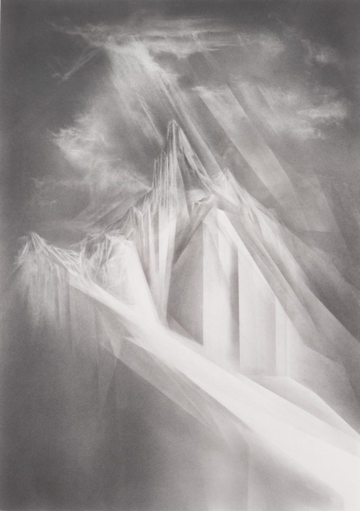 Angélique Lecaille, Monument Land - Etude 2, 2015, dessin à la mine de plomb, 86 x 61 cm